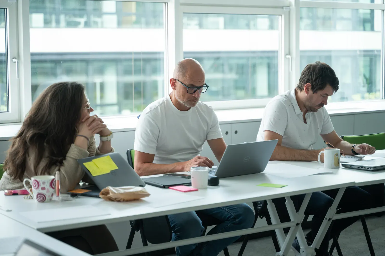 Participants comparing notes during an Academy workshop